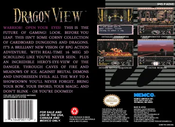 Dragon View (USA) box cover back